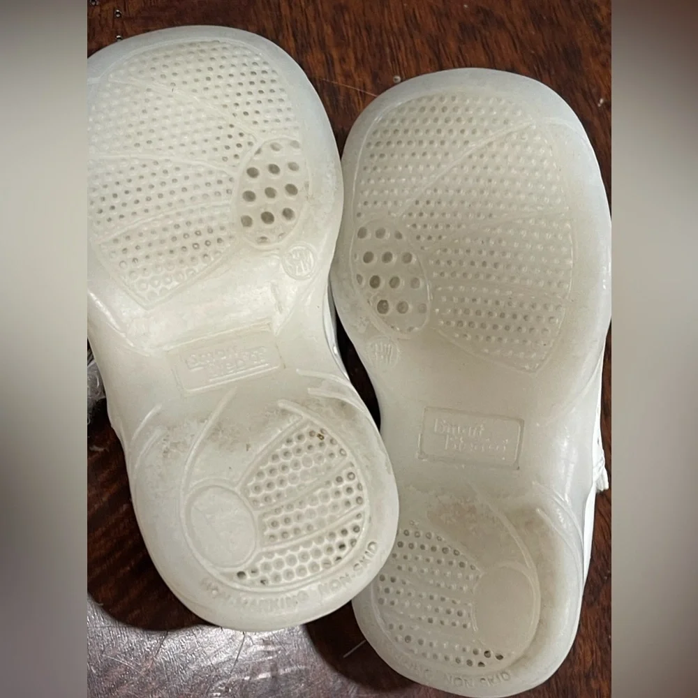 VTG 90s Smart Steps little girl white patent vinyl‎ Mary Jane shoes size 3.5W